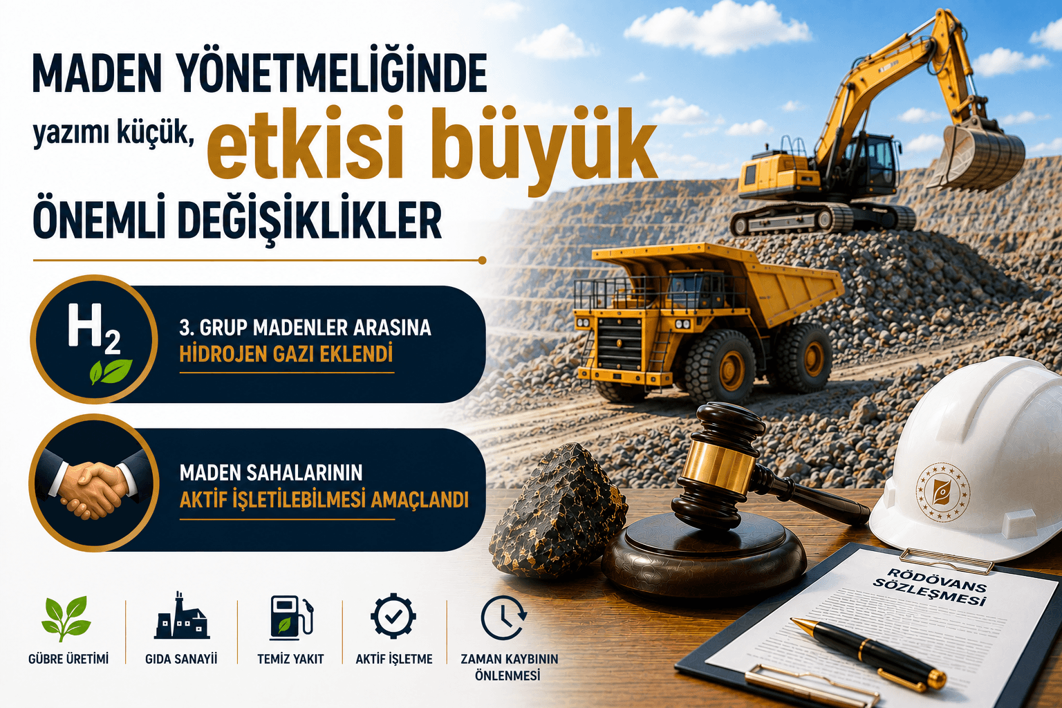 Maden İşletmelerini İlgilendiren İki Kritik Değişiklik: Hidrojen ve Rödövans Sözleşmelerinin Sona Ermesine İlişkin Yeni Yaklaşım